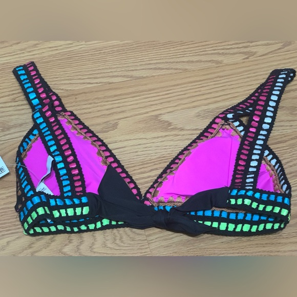 Bar III Be Weave It Bikini Bra Top - Picture 3 of 4